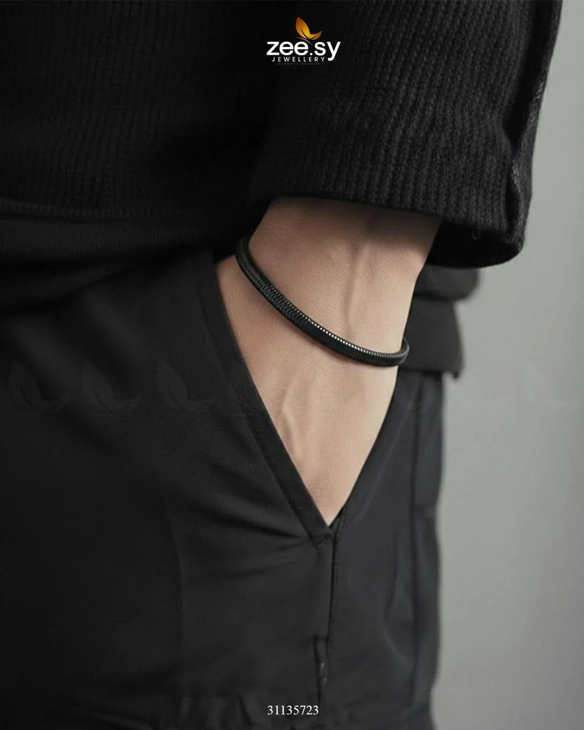 Classic Medium Herringbone Bracelet for Men - Zeesy.pk