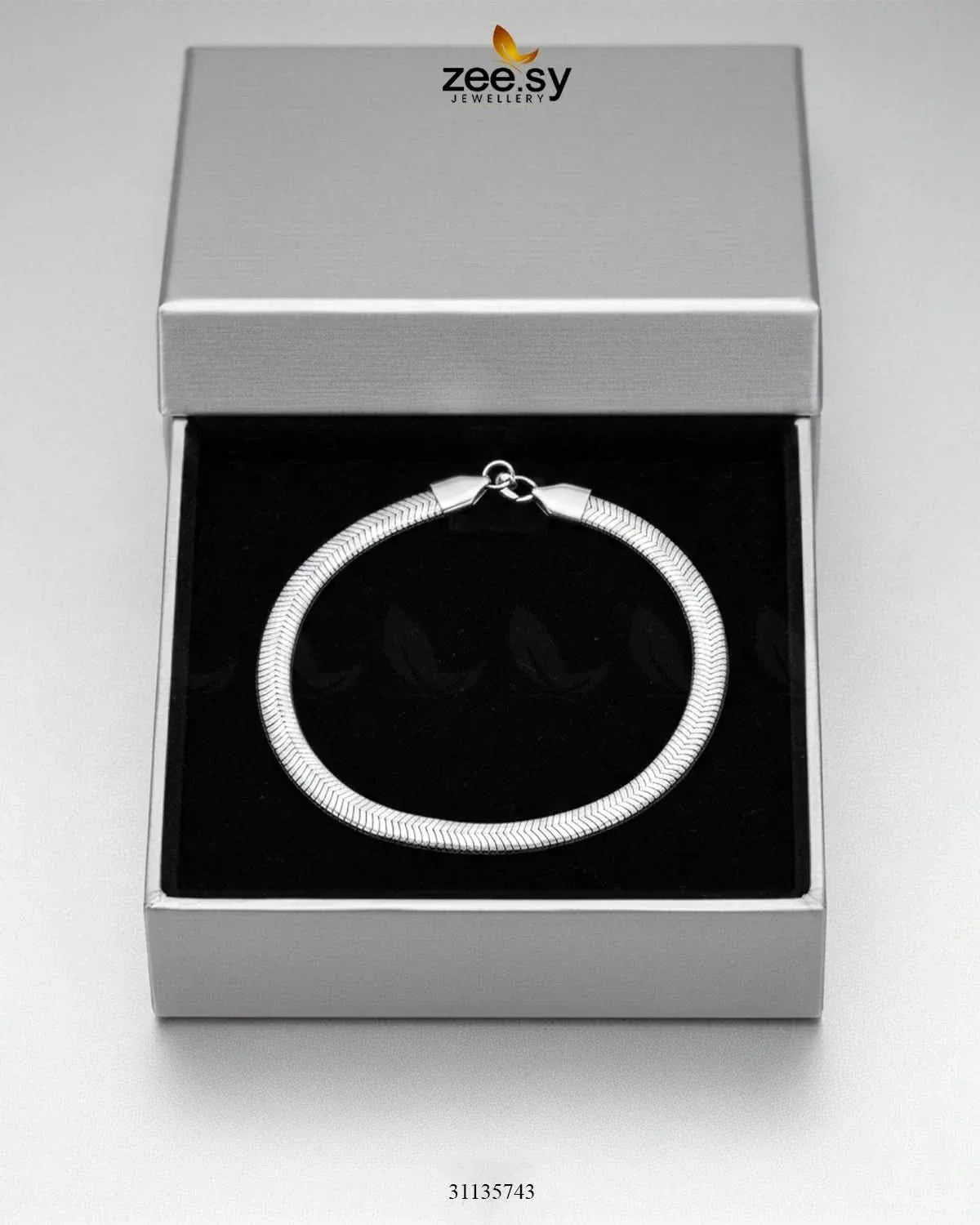 Classic Medium Herringbone Bracelet for Men - Zeesy.pk