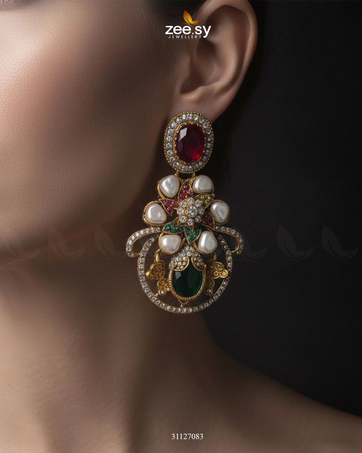 Prismatic Floral Crystal Earrings - Zeesy Jewellery