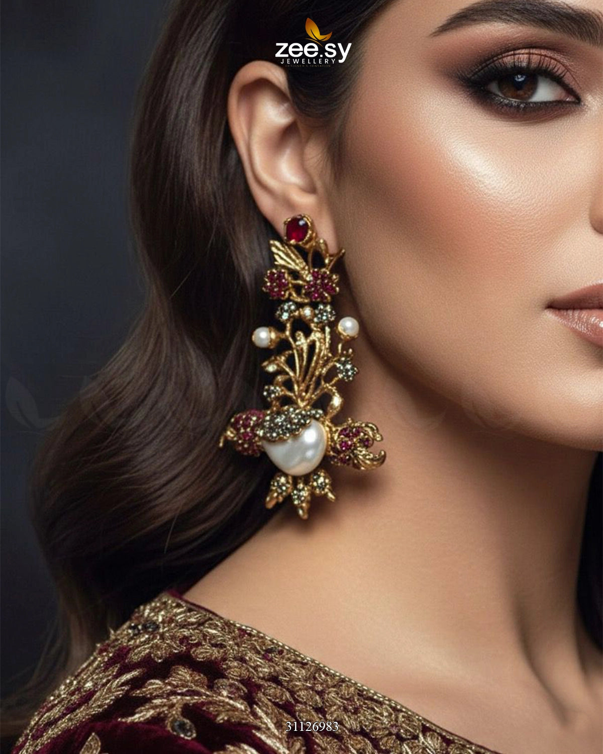 Traditional Turkish Heritage Stone Earrings - Zeesy Jewellery