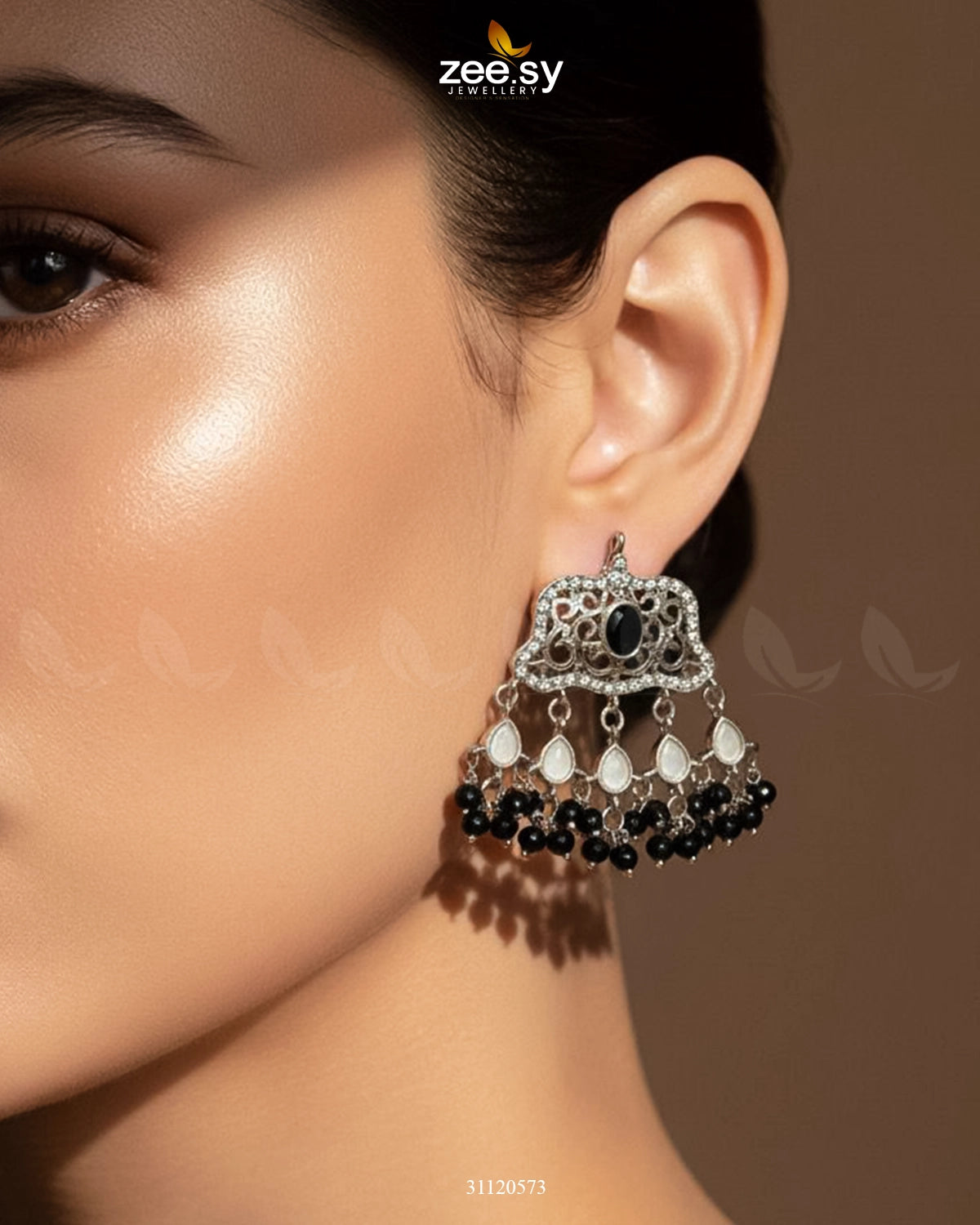 Elegant Tassel Moti Work Earrings - Zeesy Jewellery
