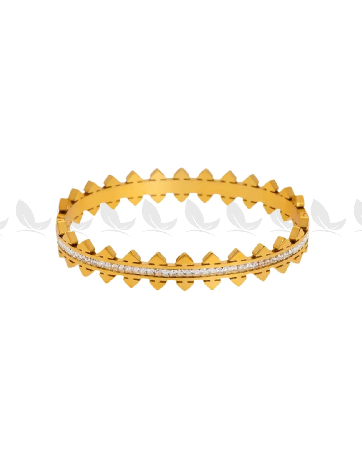 Lariat Gold Toned Geometric Bracelet - Zeesy Jewellery