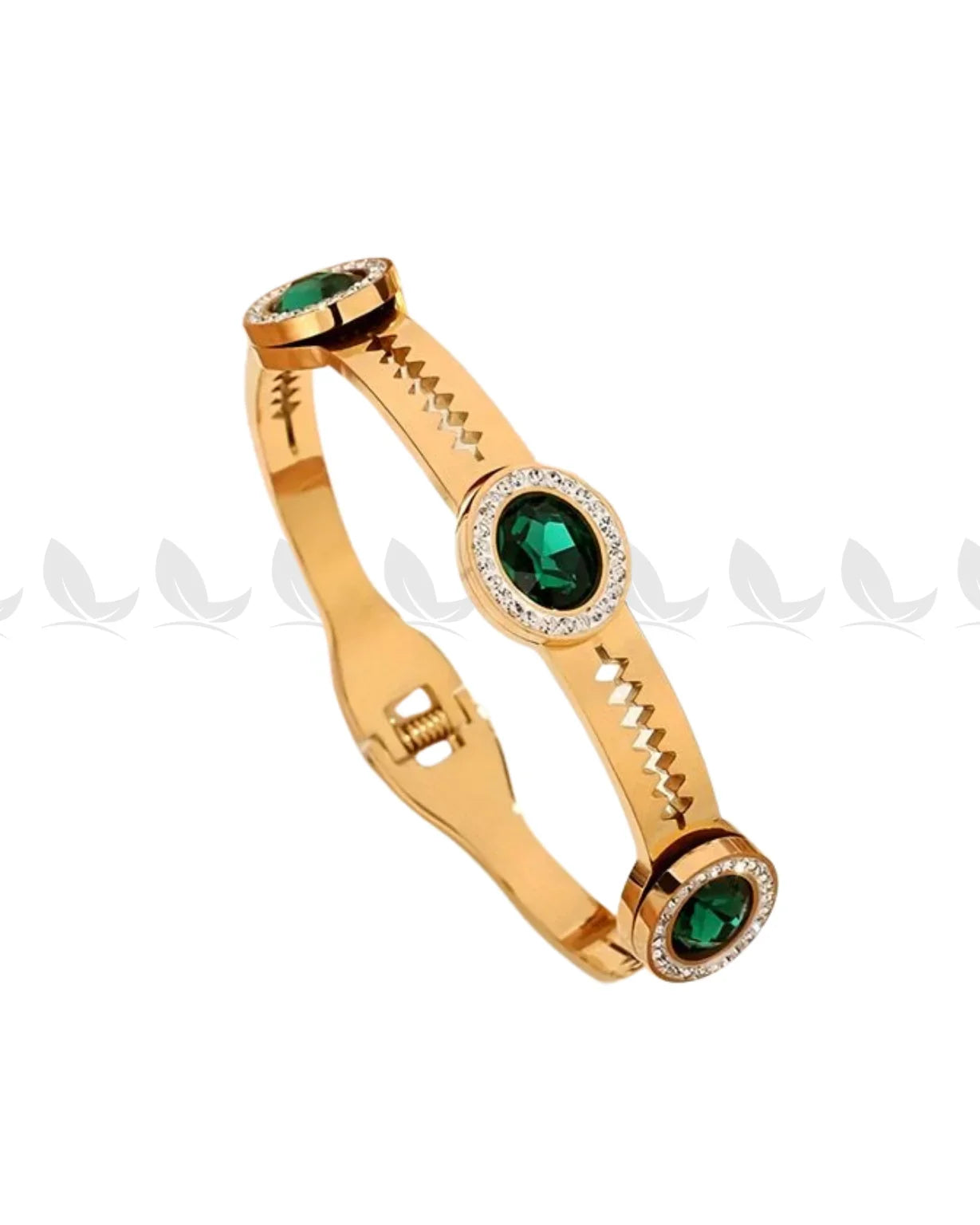 Gilt Ornate Cut Stone Bracelet - Zeesy Jewellery