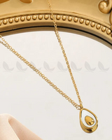 Gemma Egg Shaped Link Chain Necklace - Zeesy Jewellery