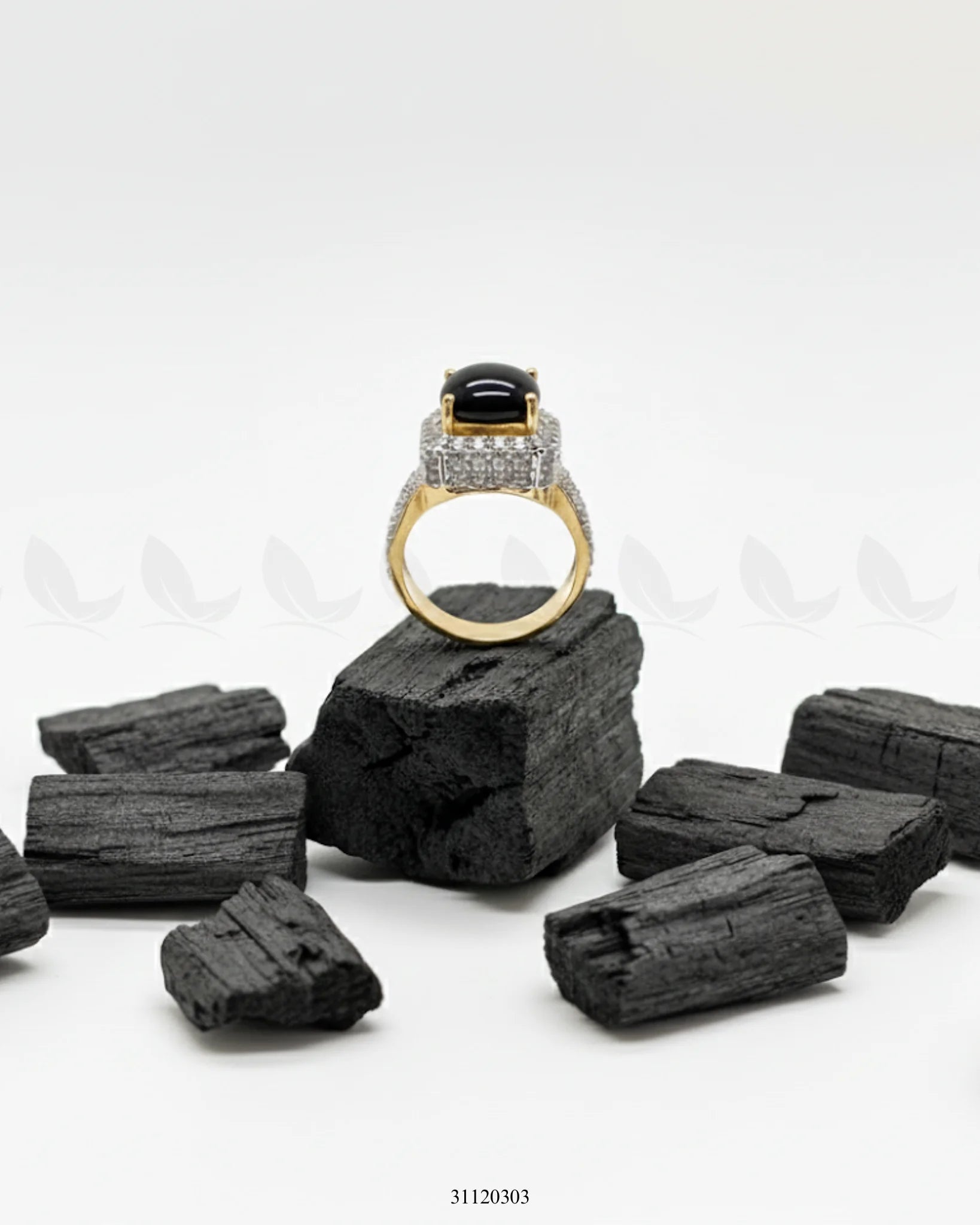 Regal High Impact Cluster Ring Black - Zeesy Jewellery