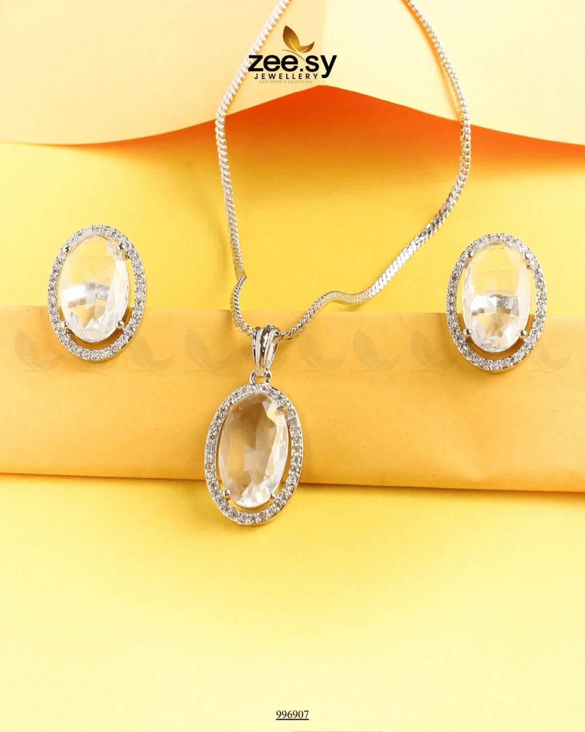 Polaris Pendant Set White - Zeesy Jewellery