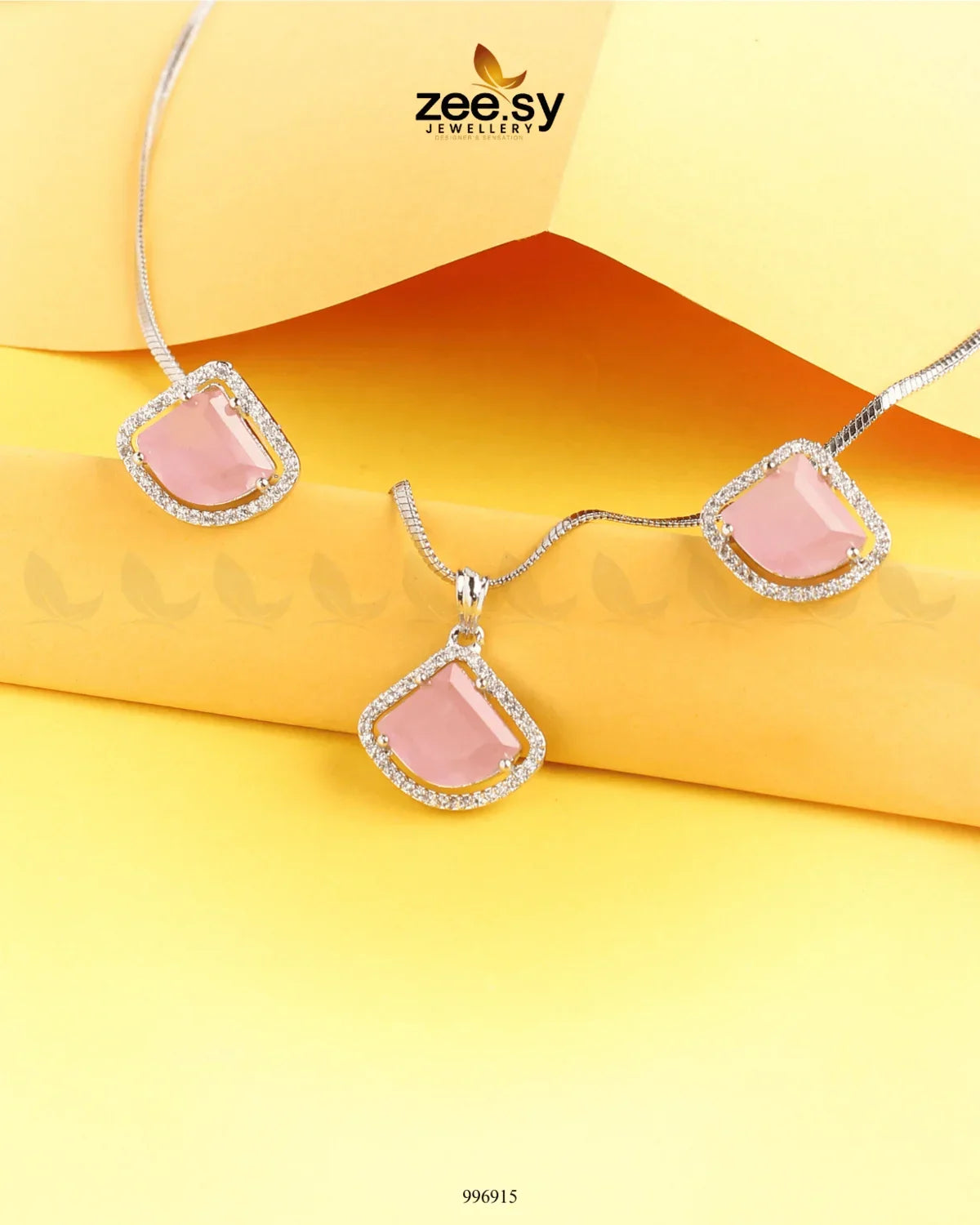 Meissa Pendant Set Mint pink - Zeesy Jewellery