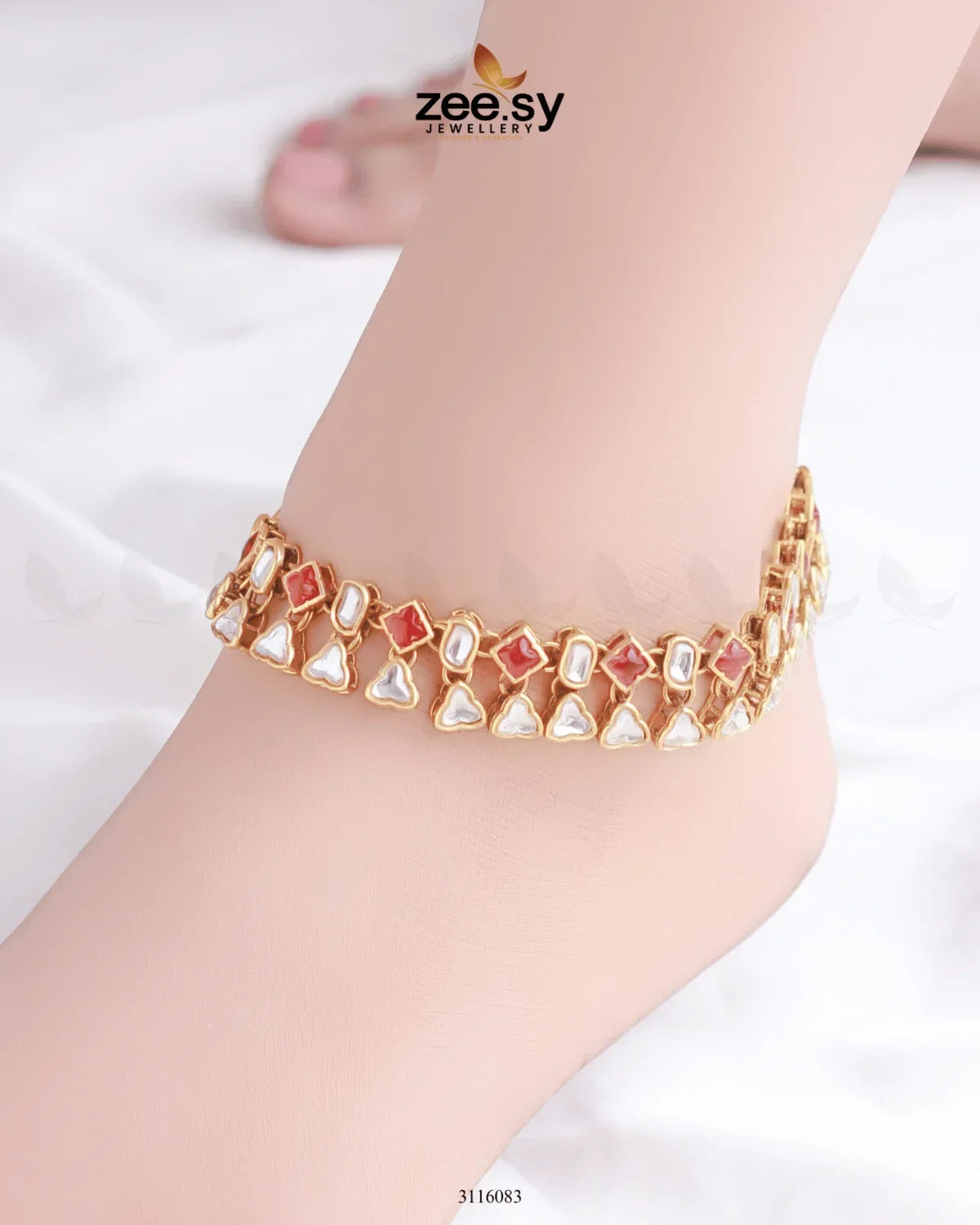 Shungite Anklet Red - Zeesy Jewellery