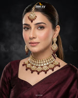 Anarkali Faux Pearl Bridal Set Bridal Set - Zeesy Jewellery Pakistan | Premium Artificial & Imitation Jewellery