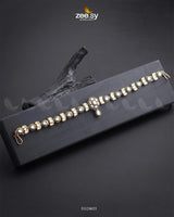 Ancerstral Sataus Sculpted Sheesh Patti Green - Zeesy Jewellery