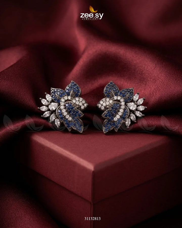 Antique Lotus Floral Cluster Earrings Necklace Sets - Zeesy Jewellery Pakistan | Premium Artificial & Imitation Jewellery