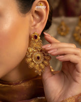 Antique Ruby Core Bridal Set Bridal Set - Zeesy Jewellery Pakistan | Premium Artificial & Imitation Jewellery