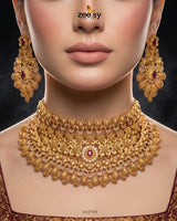 Antique Ruby Core Bridal Set Bridal Set - Zeesy Jewellery Pakistan | Premium Artificial & Imitation Jewellery