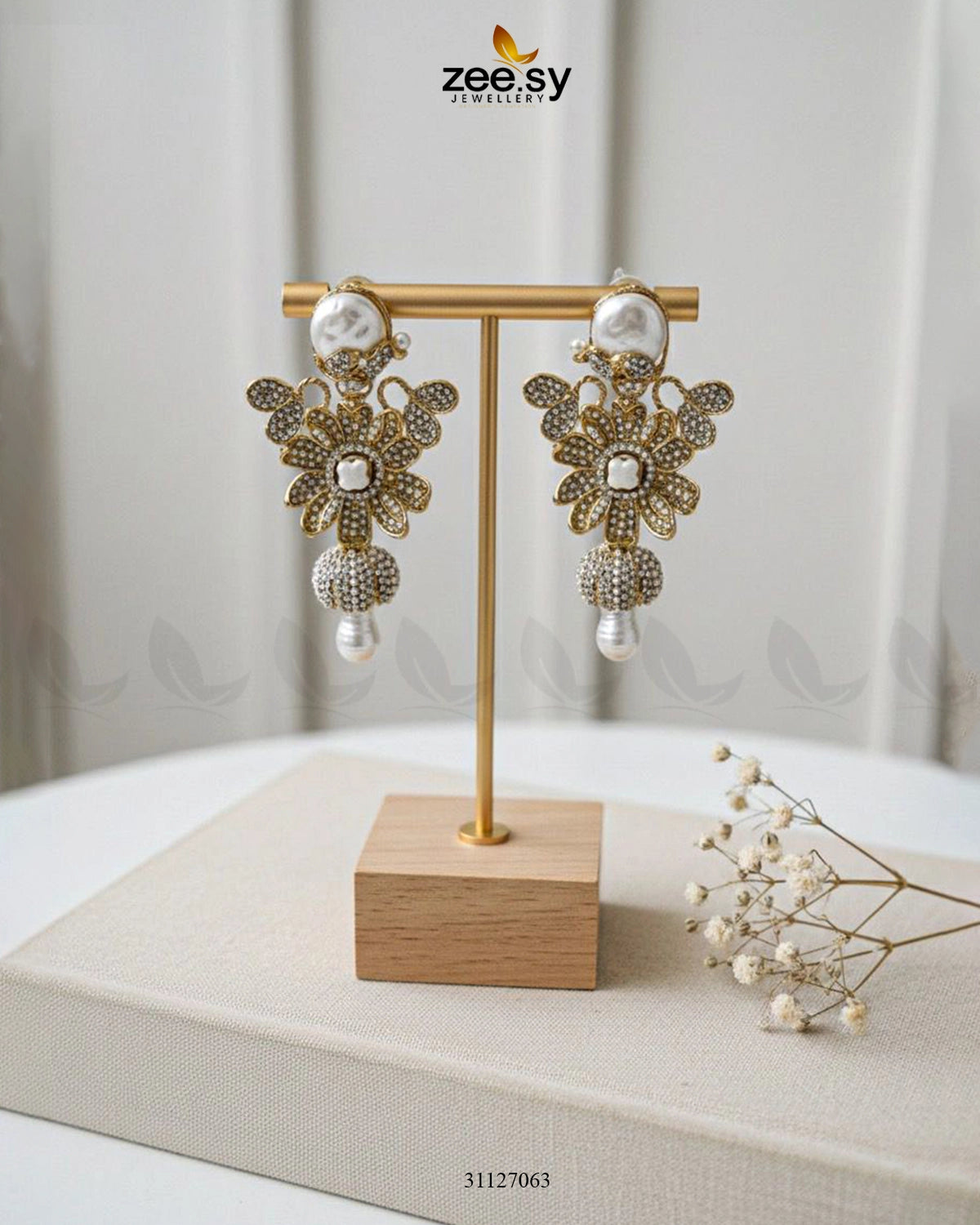 Antique Mother Pearl Turkish Earrings - Zeesy Jewellery