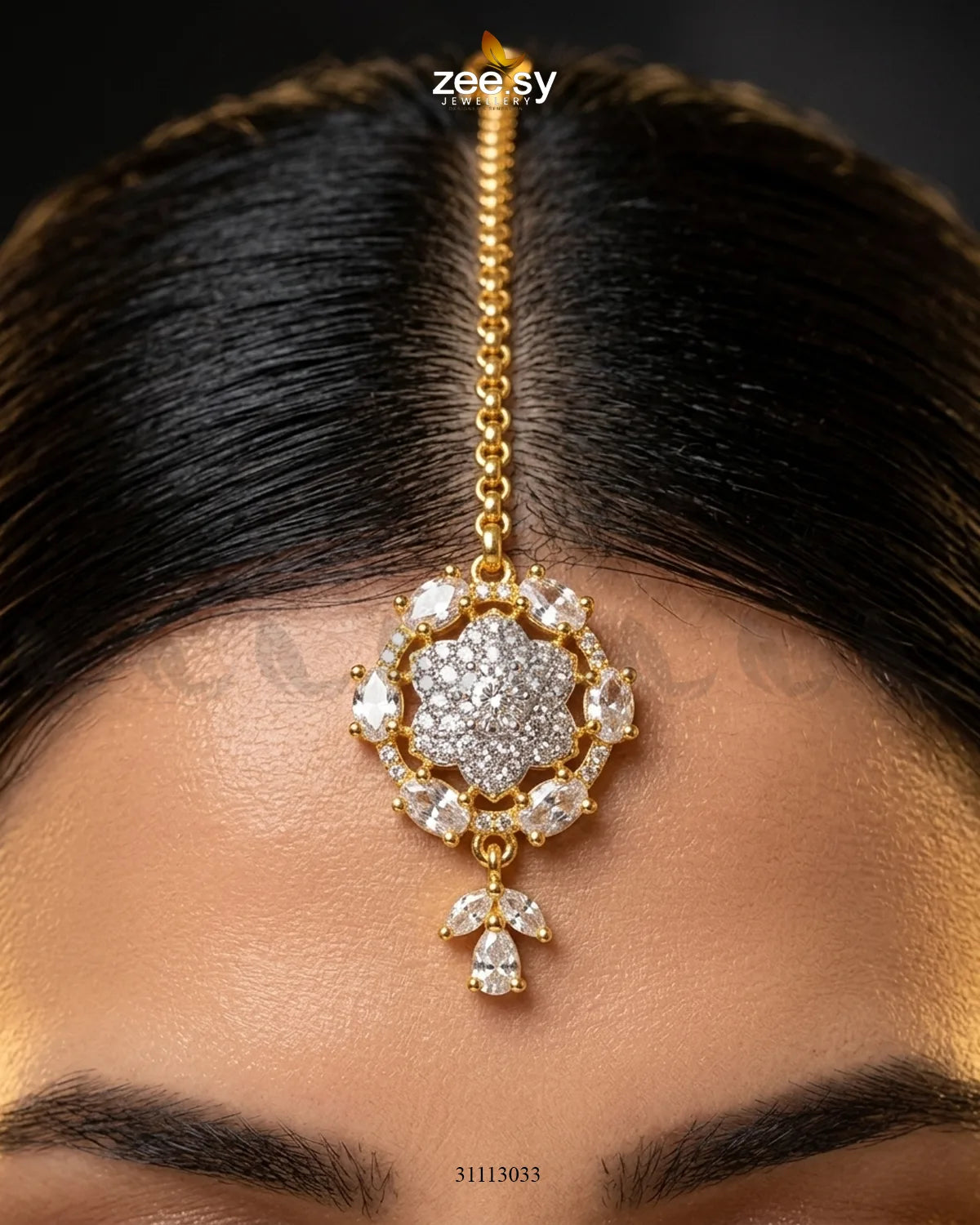 Aquila Sparkle Crystal Blossom Bindiya bindiya - Zeesy Jewellery Pakistan | Premium Artificial & Imitation Jewellery