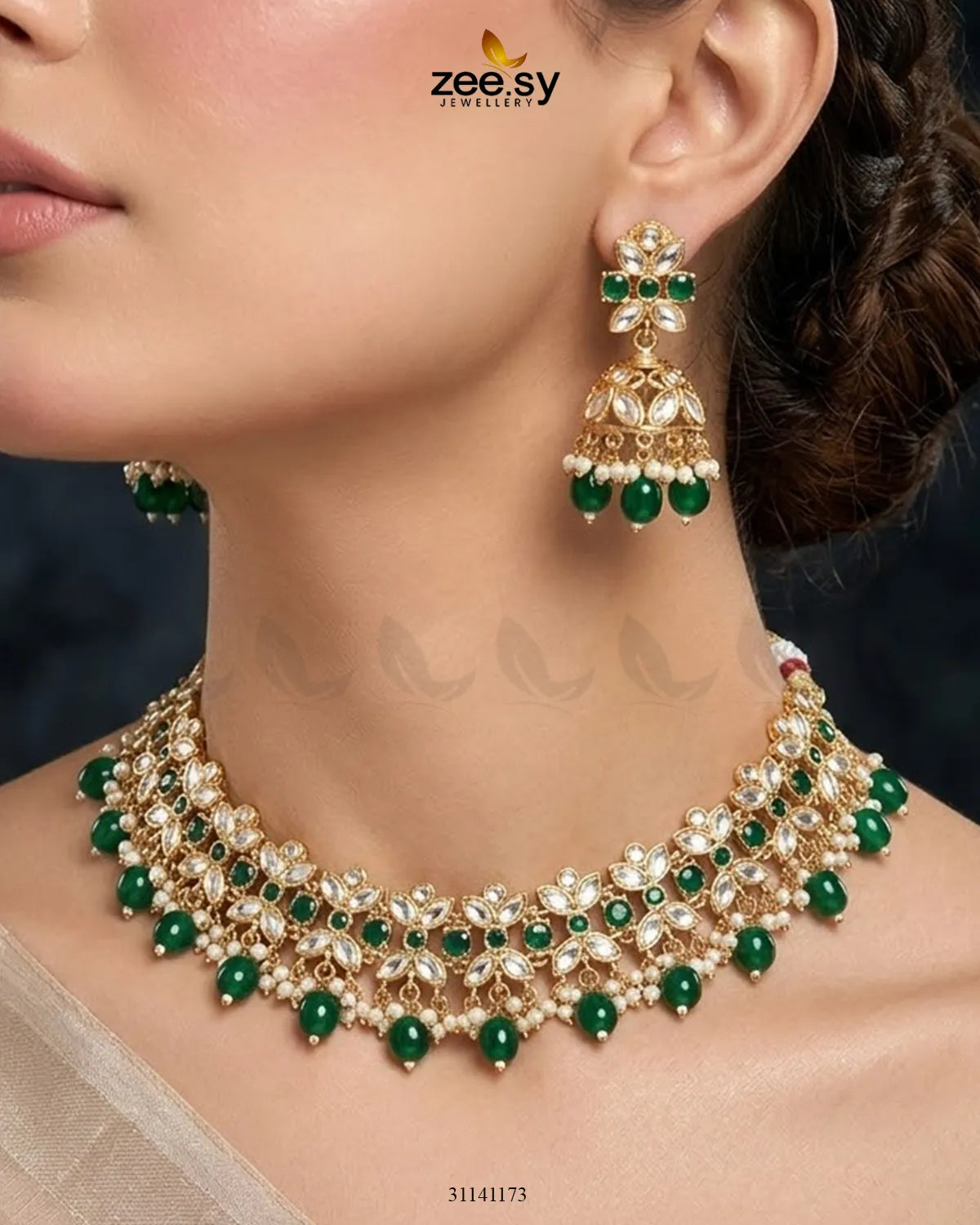 Aria Floral Kundan Necklace Set