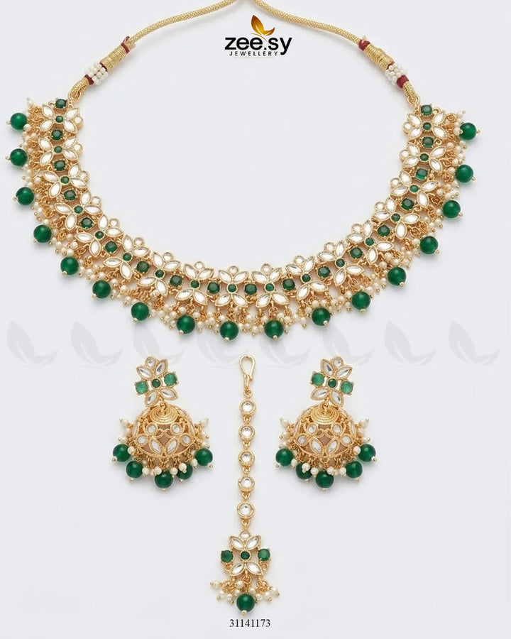 Aria Floral Kundan Necklace Set