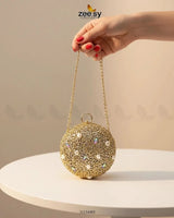 Artisan Crystal Pearl Clutch Bag - Zeesy.pk