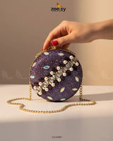 Artisan Crystal Pearl Clutch Bag - Zeesy.pk