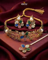 Asteria Choker Set Necklace Sets - Zeesy Jewellery Pakistan | Premium Artificial & Imitation Jewellery
