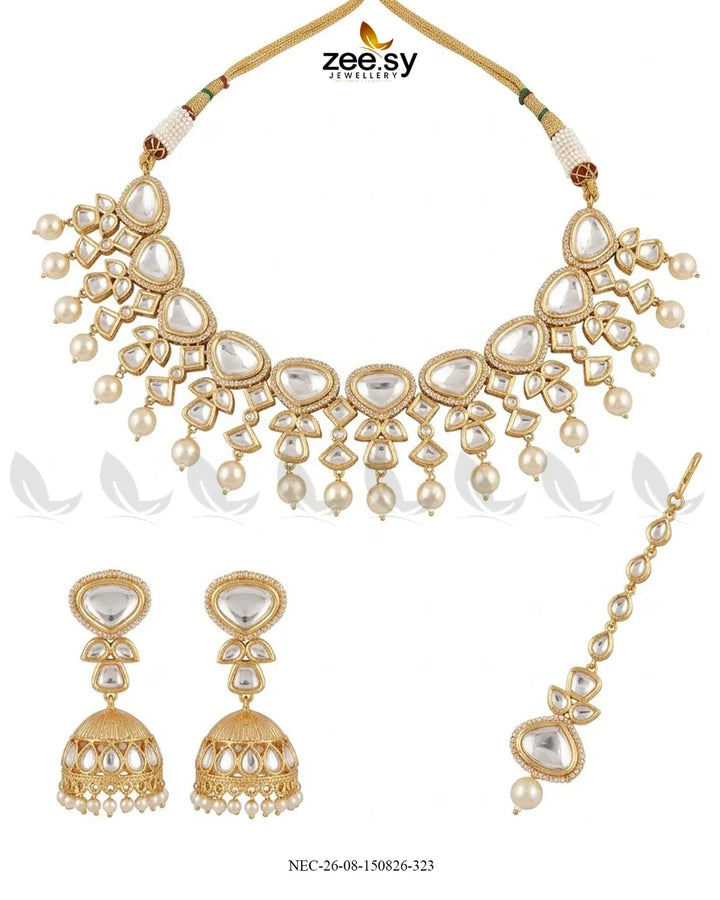 Aura Stone Kundan Necklace Set
