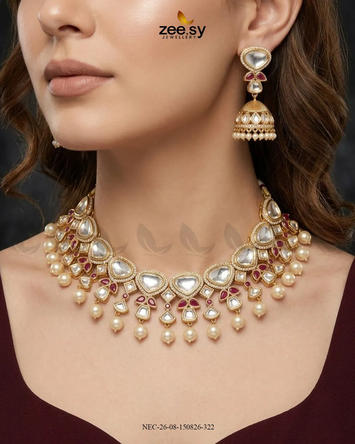 Aura Stone Kundan Necklace Set