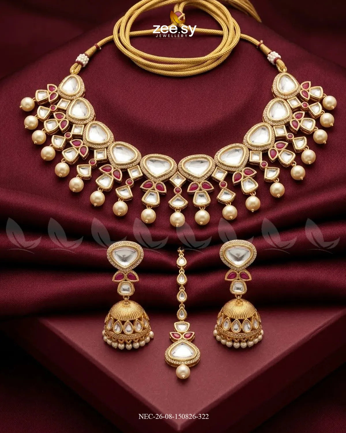Aura Stone Kundan Necklace Set