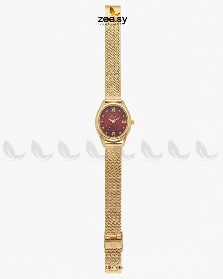 Aura Oval Mesh Watch ACCESSORIES - Zeesy Jewellery Pakistan | Premium Artificial & Imitation Jewellery