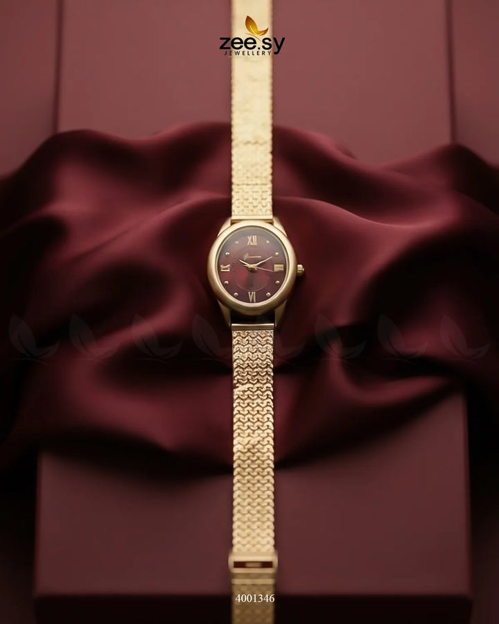 Aura Oval Mesh Watch ACCESSORIES - Zeesy Jewellery Pakistan | Premium Artificial & Imitation Jewellery