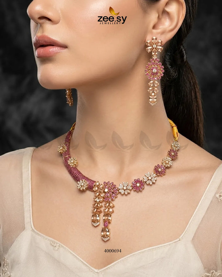 Aurelia Floral Necklace Set - Antique – Necklace Sets by Zee.Sy Jewellery