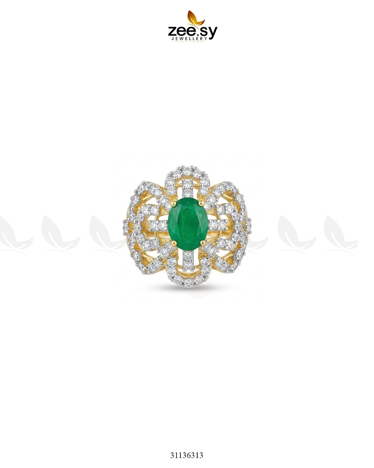 Aurelia Cluster Bold Gems Ring Finger Ring - Zeesy Jewellery Pakistan | Premium Artificial & Imitation Jewellery