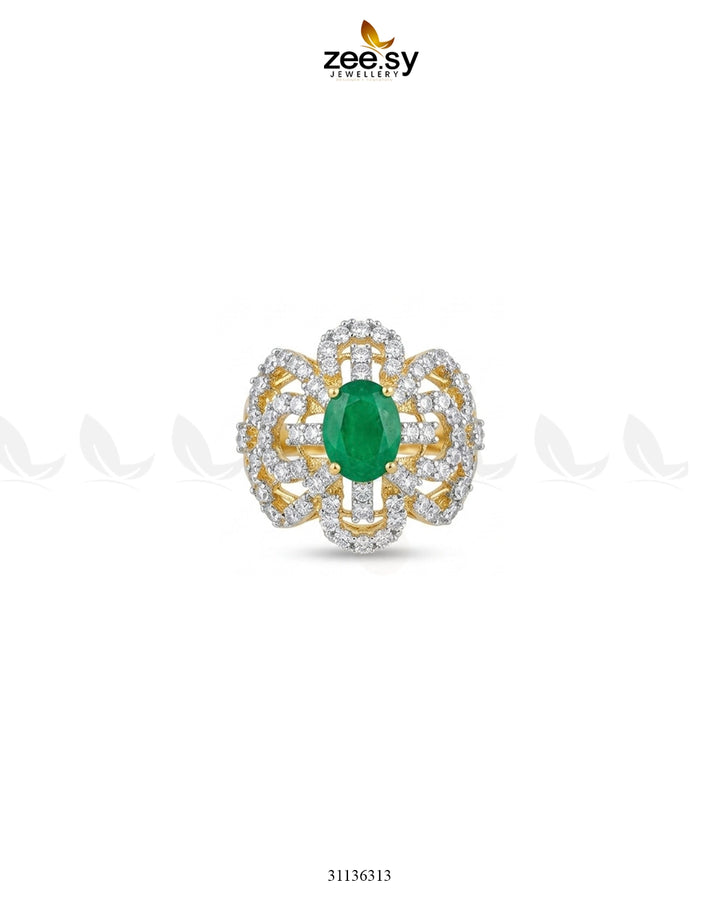 Aurelia Cluster Bold Gems Ring Finger Ring - Zeesy Jewellery Pakistan | Premium Artificial & Imitation Jewellery
