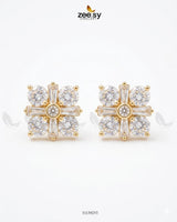 Aurenza Zircon Floral Studs Earrings Earrings - Zeesy Jewellery Pakistan | Premium Artificial & Imitation Jewellery