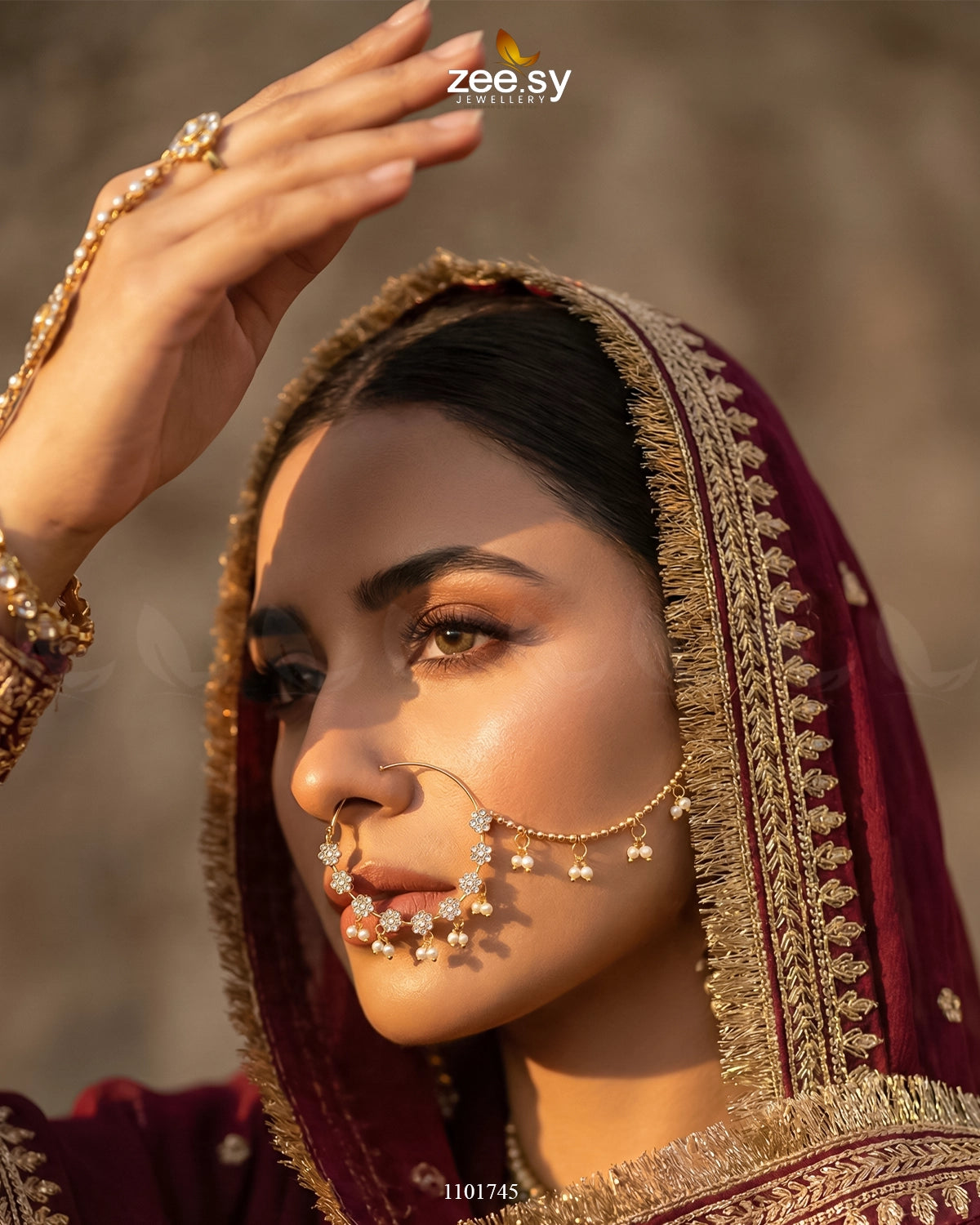 BRIDE NOSE RING-0010 - Zeesy Jewellery