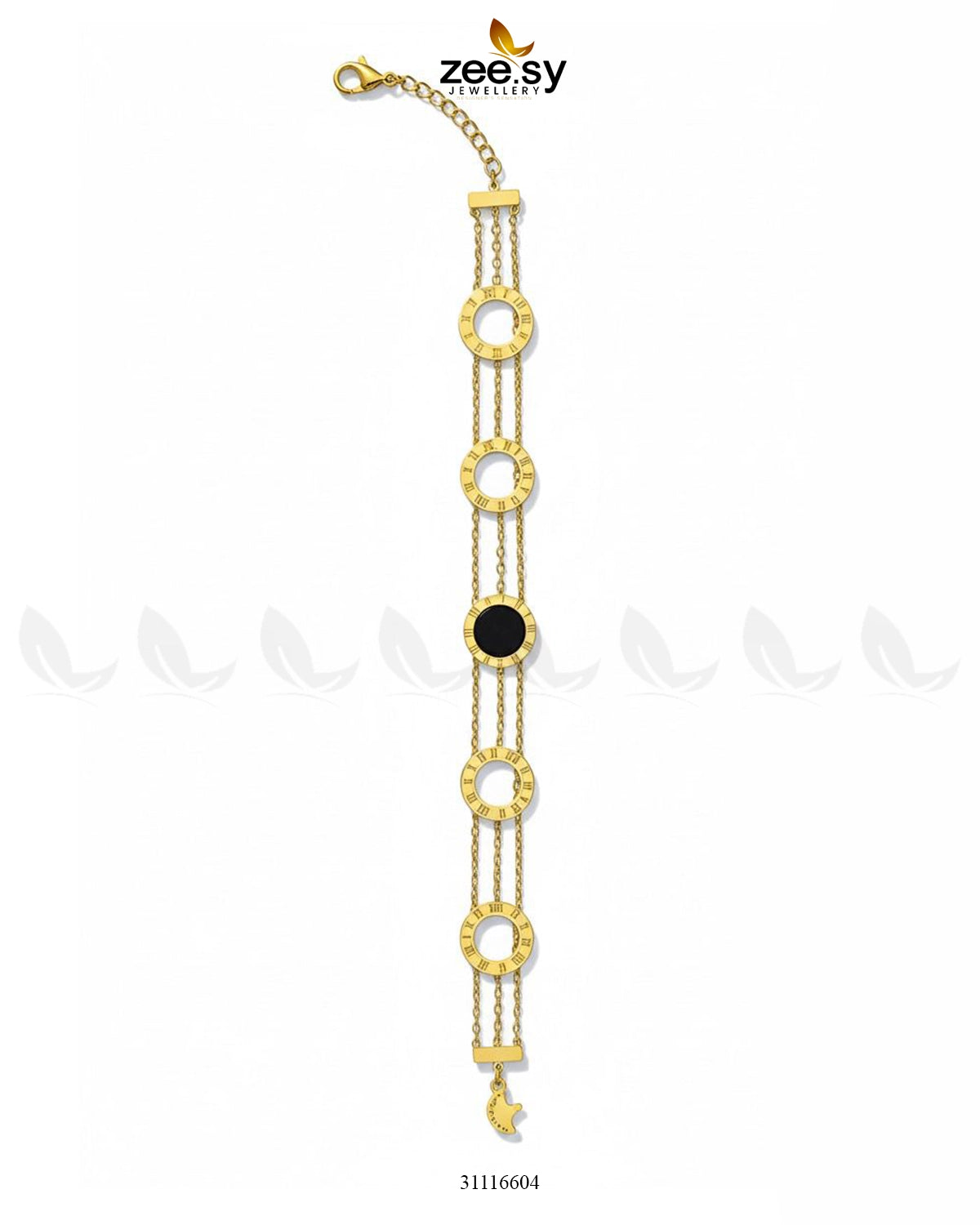 Tide Bracelet Golden Black - Zeesy Jewellery