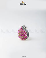 Baguette Cluster Ring-8244 Pink - Zeesy Jewellery