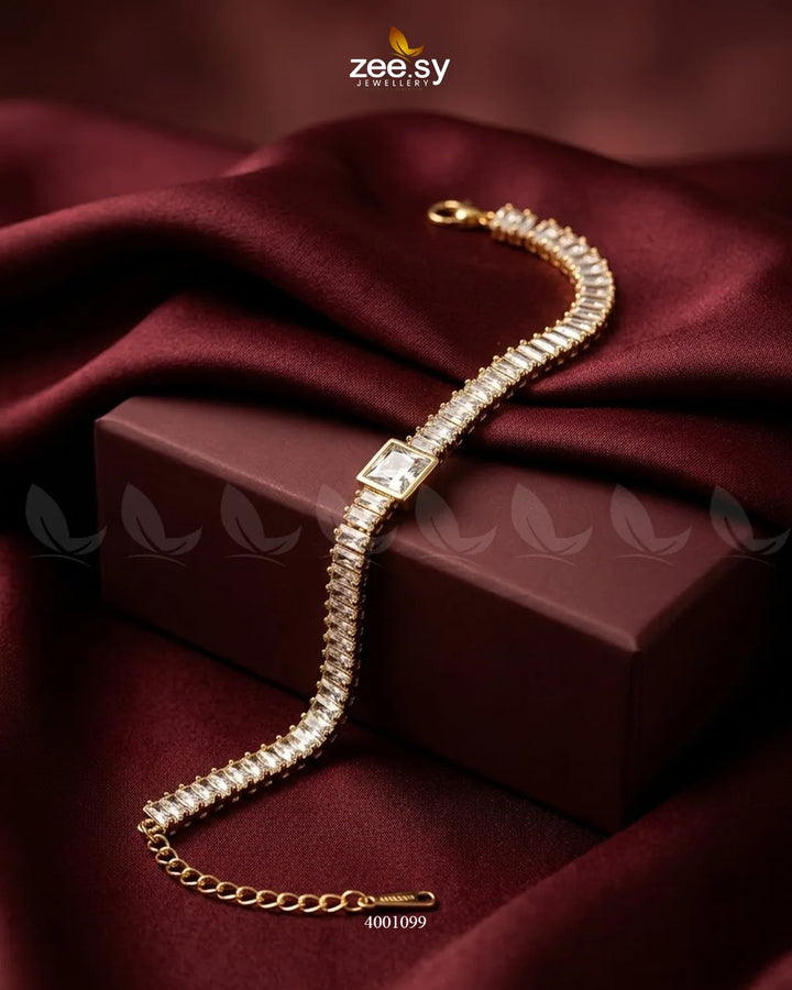 Baguette Cut Zircon Tennis Bracelet Bracelet - Zeesy Jewellery Pakistan | Premium Artificial & Imitation Jewellery