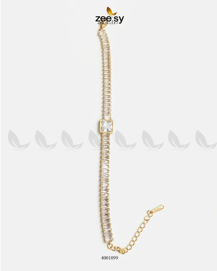 Baguette Cut Zircon Tennis Bracelet Bracelet - Zeesy Jewellery Pakistan | Premium Artificial & Imitation Jewellery