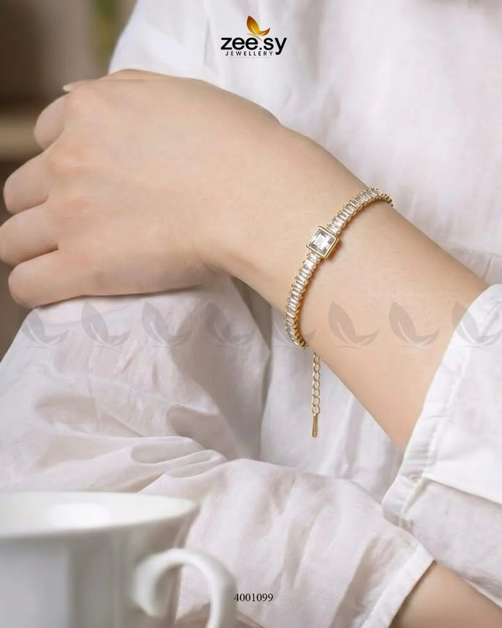 Baguette Cut Zircon Tennis Bracelet Bracelet - Zeesy Jewellery Pakistan | Premium Artificial & Imitation Jewellery