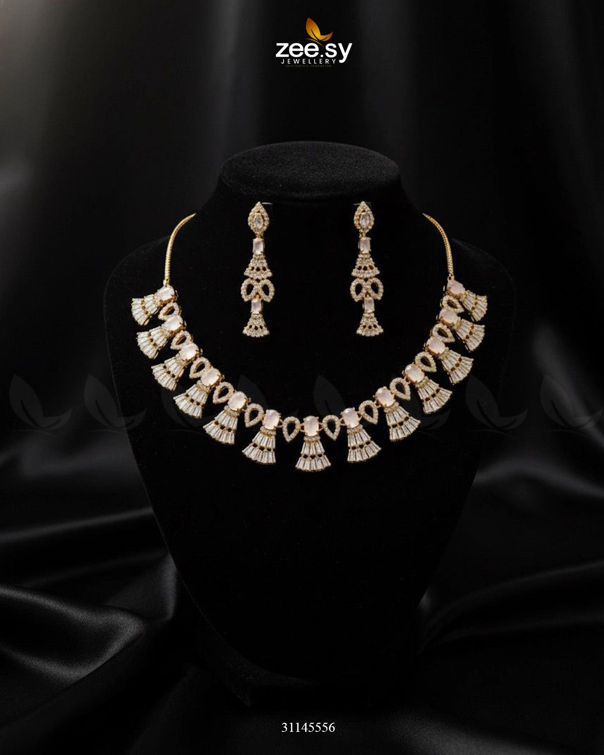 Baguette Fringe Tassel Necklace Set - Zeesy Jewellery