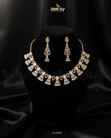 Baguette Fringe Tassel Necklace Set - Zeesy Jewellery