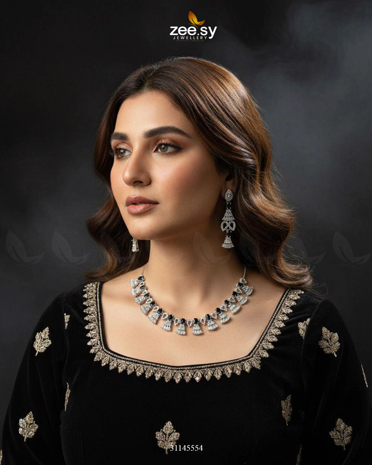 Baguette Fringe Tassel Necklace Set - Zeesy Jewellery