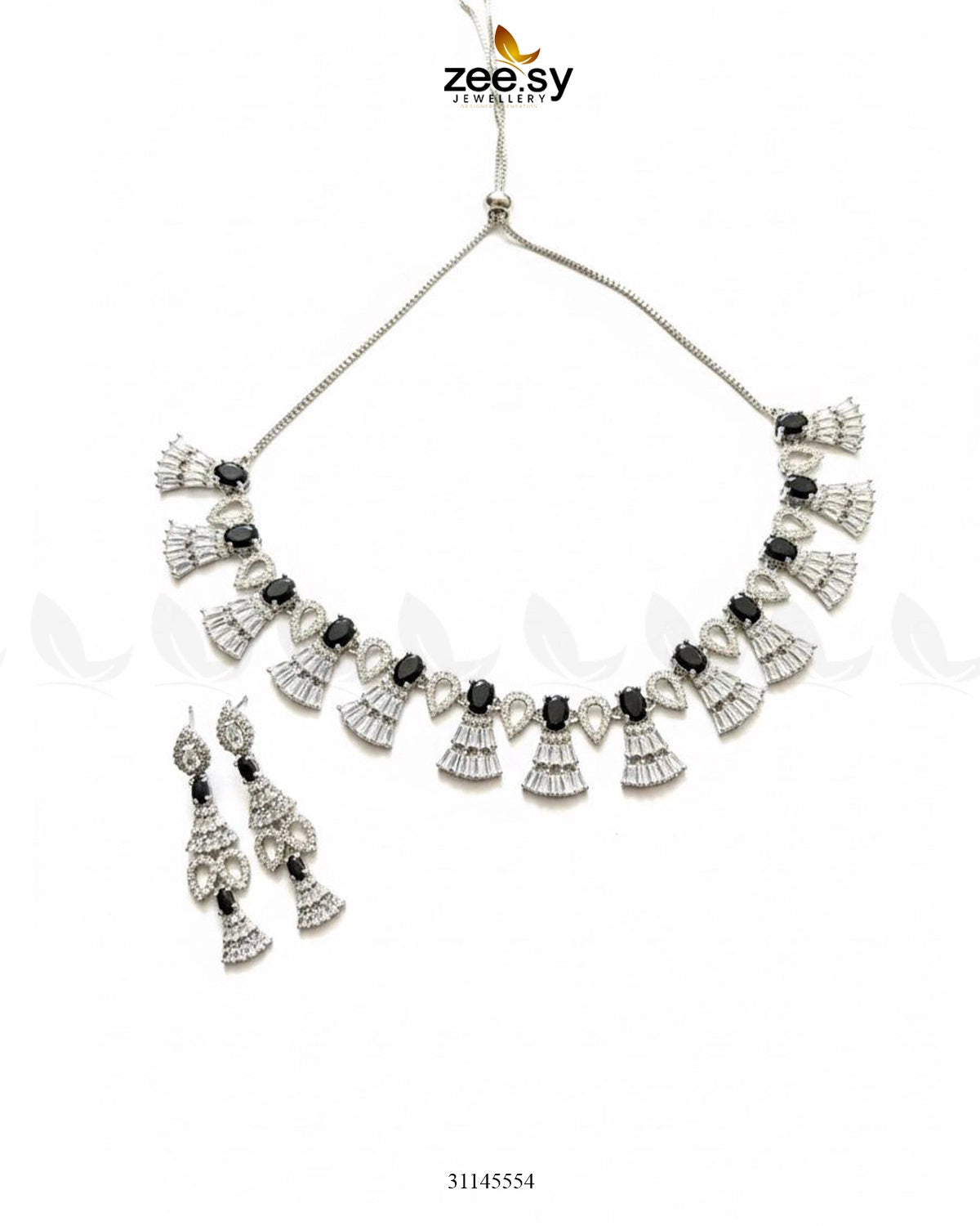 Baguette Fringe Tassel Necklace Set - Zeesy Jewellery