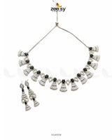 Baguette Fringe Tassel Necklace Set - Zeesy Jewellery