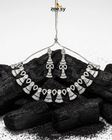 Baguette Fringe Tassel Necklace Set - Zeesy Jewellery