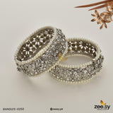 BANGLES-0255 Silver White - Zeesy Jewellery