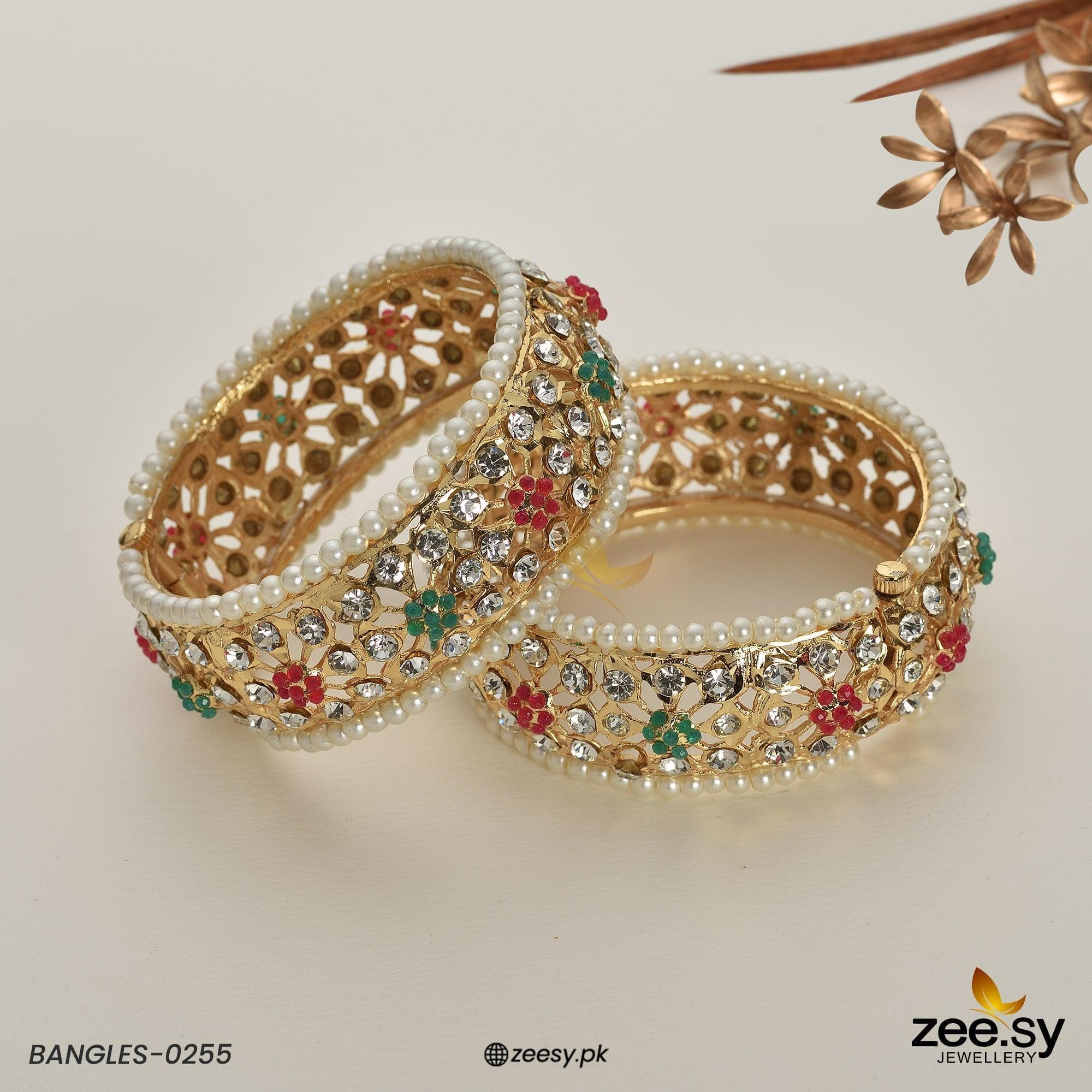 BANGLES-0255 Red & Green - Zeesy Jewellery