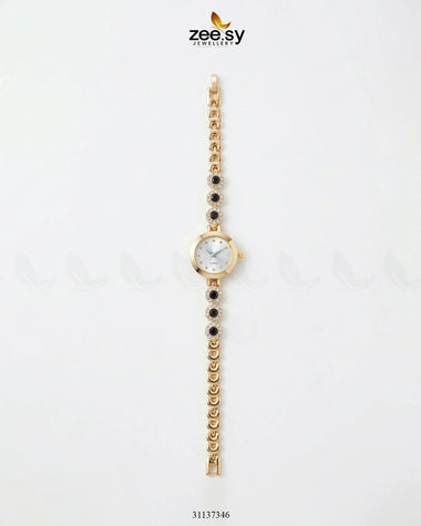 Bella Charm Bracelet Watch Golden Black ACCESSORIES - Zeesy Jewellery Pakistan | Premium Artificial & Imitation Jewellery