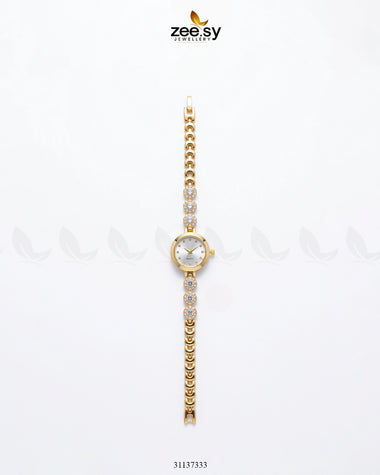 Bella Charm Bracelet Watch Golden White ACCESSORIES - Zeesy Jewellery Pakistan | Premium Artificial & Imitation Jewellery
