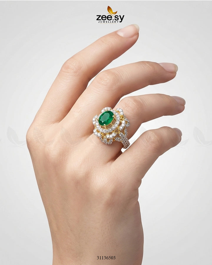 Bella Cocktail Cluster Ring Finger Ring - Zeesy Jewellery Pakistan | Premium Artificial & Imitation Jewellery